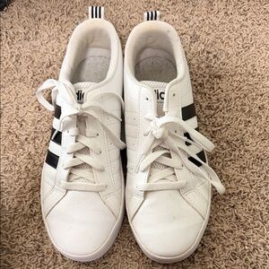 Adidas Classic White with Black Stripes Shoes